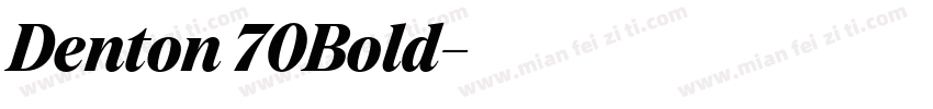Denton 70Bold字体转换